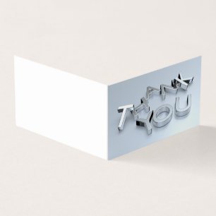 Modern Silver Mini Folded Pack 25 - tackkort Visitkort