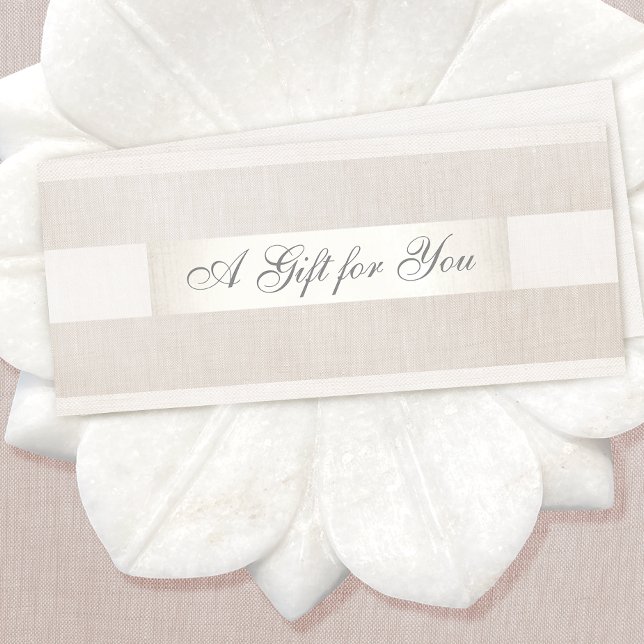 Modern Silver och Linen Gift-certifikat (Skapare uppladdad)
