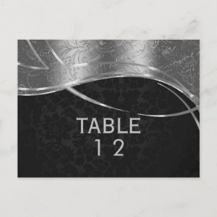 Modern Silver och svart skaka Vykort