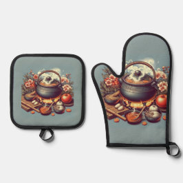 Modern Silver Oven Mitt