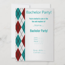 MODERN SILVER RED AQUA BACHELOR PARTI
