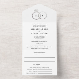 Modern Silver Ringar White Bröllop