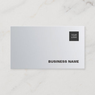 Modern Silver Simple Chic Luxury Company Trendig Visitkort