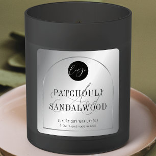 Modern silverlogotyp Produktförpackning Ljus Etike Fyrkantigt Klistermärke