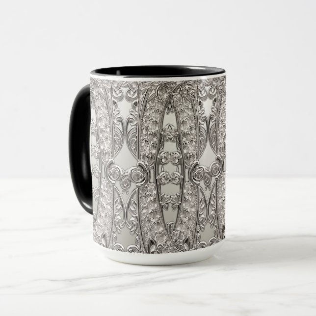 Modern silverprydd mugg (Framsida vänster)