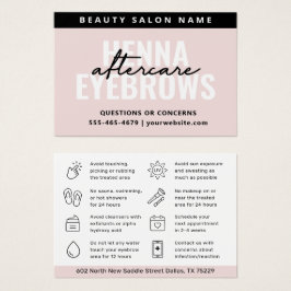 Modern Simone Eyebrow Tint Henna Brows Aftercare Visitkort