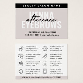 Modern Simone Eyebrow Tint Henna Brows Aftercare Visitkort