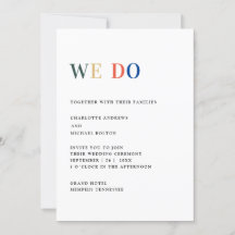 Modern, simpel, frisch Hochzeit Einladung