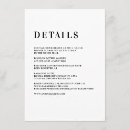 Modern, simpel, frisch - Hochzeit-höljekort Tilläggskort