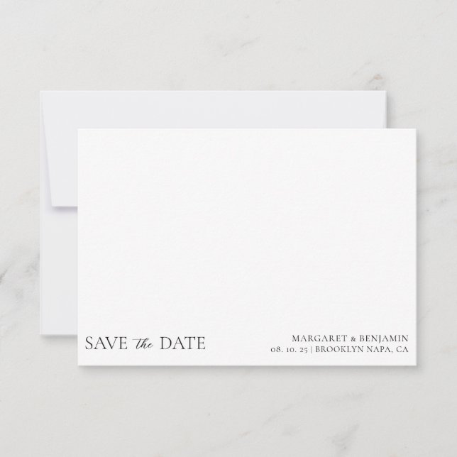 Modern Simple 4 Photo Bröllop Spara Datumet (Framsida)