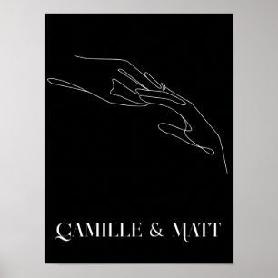 Modern Simple Abstrakt Line Art,boho chic Poste Poster