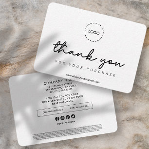 Modern Simple Anpassningsbar Business Logotyp Coup Tack Kort