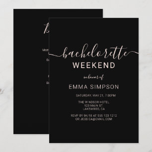 Modern Simple Bachelorette Helg Inbjudningar