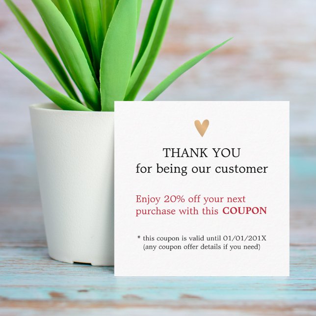 Modern Simple Beauty Salon Tack Coupon Rabattkort (Skapare uppladdad)