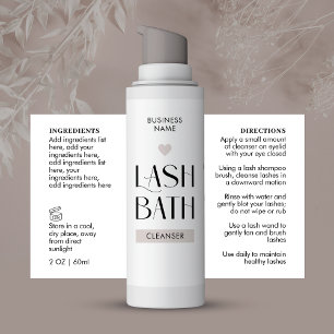 Modern Simple Beige Lash Extensions Skum Cleanser Rektangulärt Klistermärke