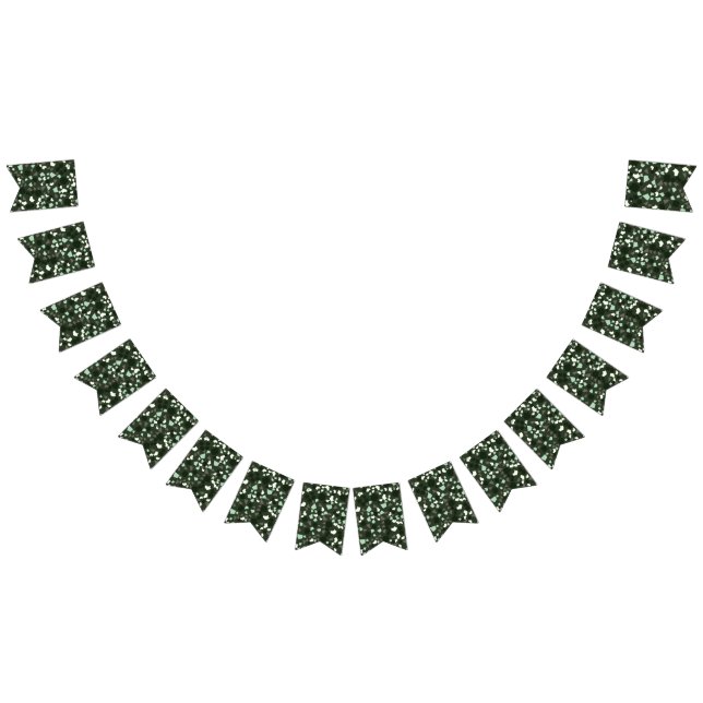 Modern Simple Black Grönt Terrazzo bunting Vimplar (Alla)