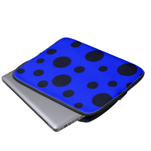 Modern Simple Black Polka-punkt gult mönster Laptop Fodral