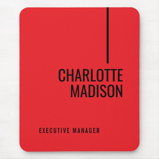 Modern Simple Black Red Minimalist Bold Text Name Musmatta (Framsidan)