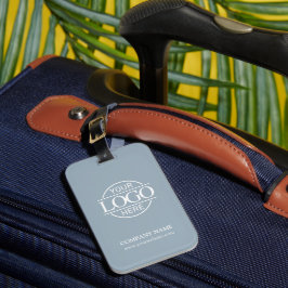 Modern Simple Blue Business Logo Employee Travel Bagagebricka