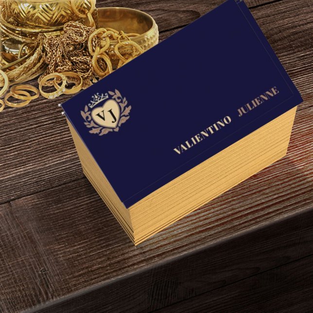 Modern Simple blue navy Minimalist Professional  Magnetiska Visitkort (Skapare uppladdad)