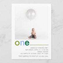 Modern Simple Boys First Födelsedagsfest inbjudan