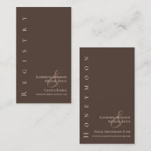 Modern Simple Bröllop Registry-Land Brown