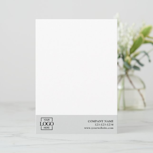 Modern Simple Business Logo Professional Editable Anteckningskort (Stående Fram)
