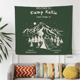Modern Simple Camp Bachelorette Party Fleecefilt