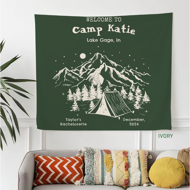 Modern Simple Camp Bachelorette Party Fleecefilt (Skapare uppladdad)