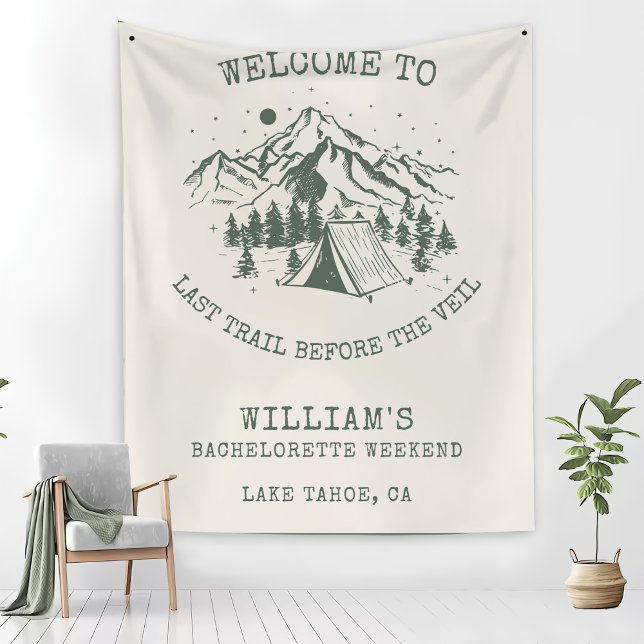 Modern Simple Camp Bachelorette Party Fleecefilt (Skapare uppladdad)