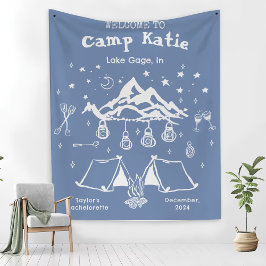 Modern Simple Camp Bachelorette Party Fleecefilt