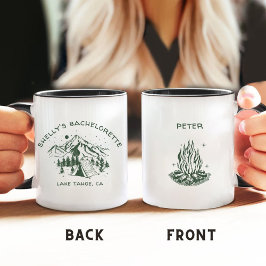 Modern Simple Camp Bachelorette Party Kaffemugg