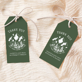 Modern Simple Camping Helg Bachelorette Party Presentetikett