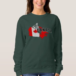 Modern Simple Canada Script karta Flagga T Shirt