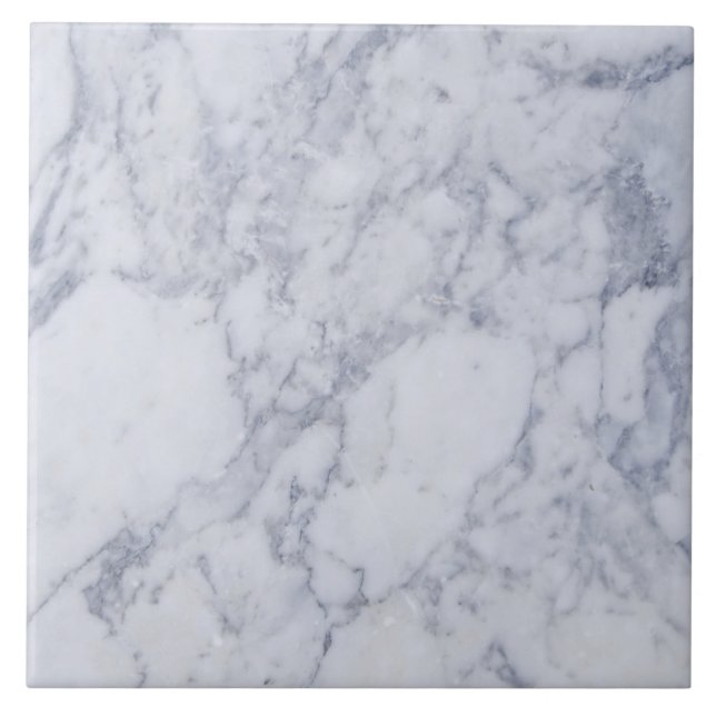 Modern Simple Carrara White Faux Marble Tile Kakelplatta (Framsidan)