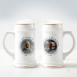 Modern Simple Cheers Grandpa Retire Family Photo Sejdel