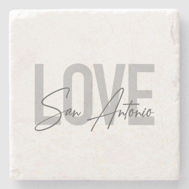 Modern, simple, chic, cool design Love San Antonio Stenunderlägg (Framsidan)
