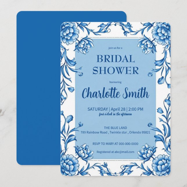 Modern Simple Chinoiserie antique möhippa Inbjudningar (Fram/baksida)