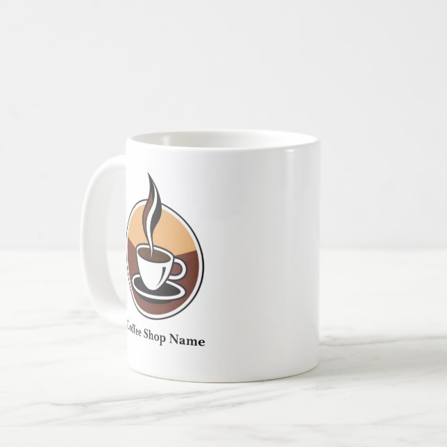 Modern Simple Coffee Shop professionell shop Kaffemugg (Framsida vänster)