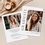 Modern Simple College High School Photo Studenten Inbjudningar<br><div class="desc">Inbjudan dina vänner och din familj för att fira dina akademiska landvinningar med denna Modern Simple College High School Photo Studenten-inbjudan. Den minimalistiska utformningen och eleganten är perfekten för att visa ditt favoritfoto från studenten. Inbjudan är dubbla och anpassade att göra den unik för din speciella dag. Klicka bara på...</div>