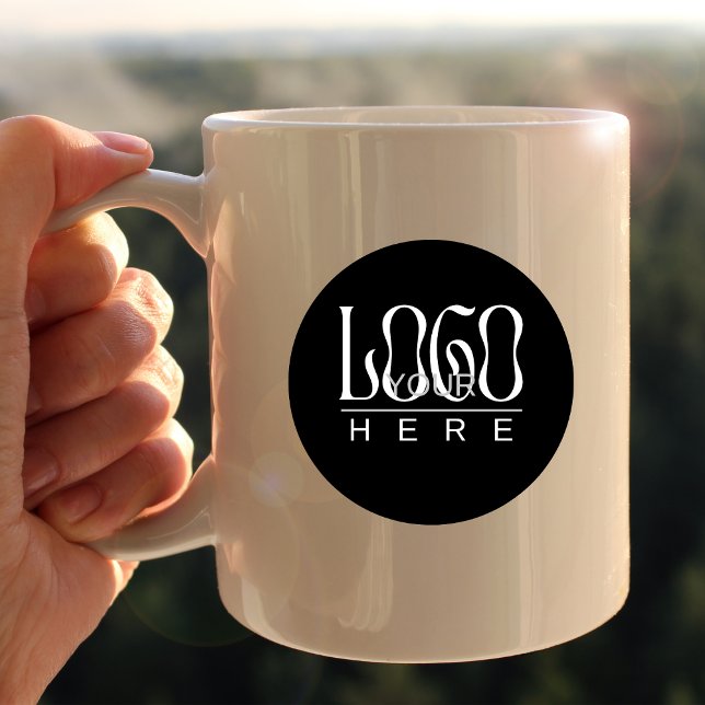 Modern Simple Custom Business Logo Branded Kaffemugg (Skapare uppladdad)