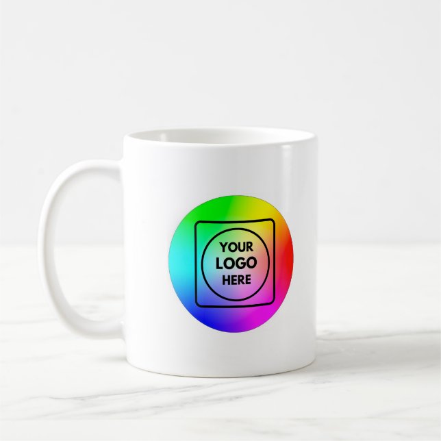 Modern Simple Custom Business Logo Template mug Kaffemugg (Vänster)