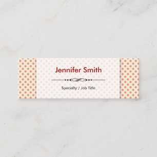 Modern Simple Cute Polka dots Mini Visitkort