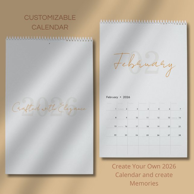Modern Simple Elegant 2026 Calendar Kalender (Skapare uppladdad)