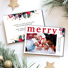 Modern Simple God jul Photo Business Julkort