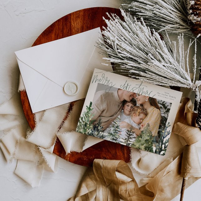 Modern Simple God jul Photo jul Card Julkort (Skapare uppladdad)