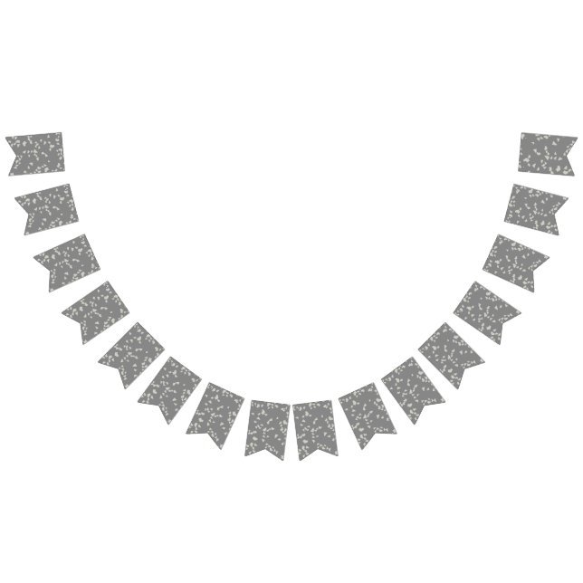 Modern Simple Grått Terrazzo bunting Vimplar (Alla)