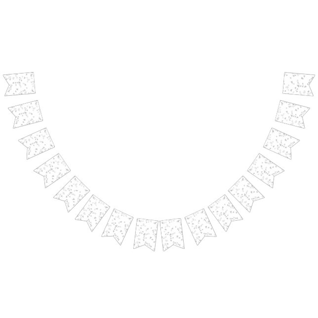 Modern Simple Grått White Terrazzo bunting Vimplar (Alla)
