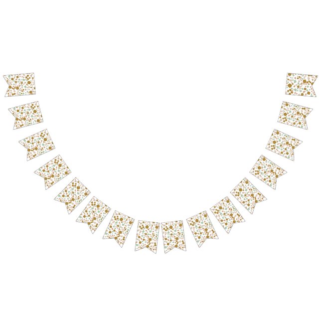 Modern Simple Guld Terrazzo bunting Vimplar (Alla)