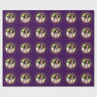 Modern Simple Guld Typography Grad Party Photo Presentpapper